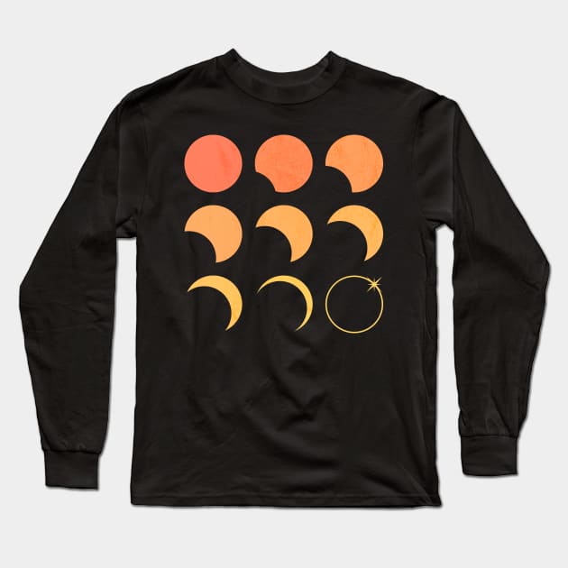 Solar Eclipse Long Sleeve T-Shirt by Sachpica